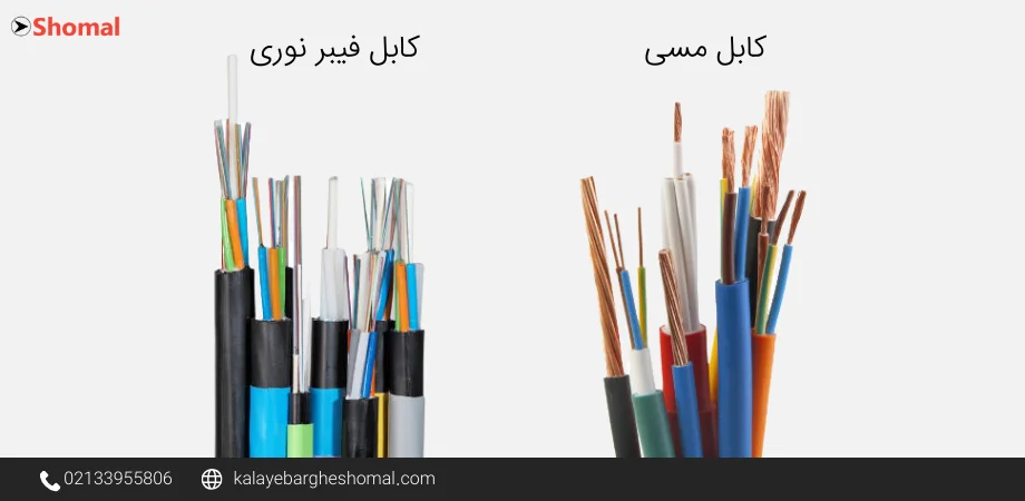 تفاوت کابل فیبر نوری و کابل مسی