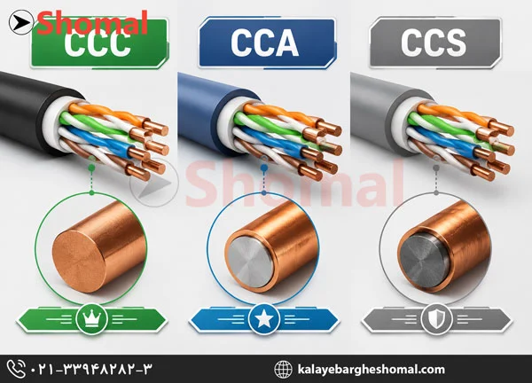 انواع کابل شبکه از نظر جنس مغزی